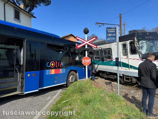 Soriano nel Cimino - Scontro pullman-treno