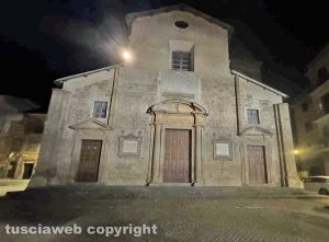 Scritte sataniche sulla chiesa di San Faustino - La facciata dopo l'intervento di Eleonora Petrilli, biologa nutrizionista viterbese