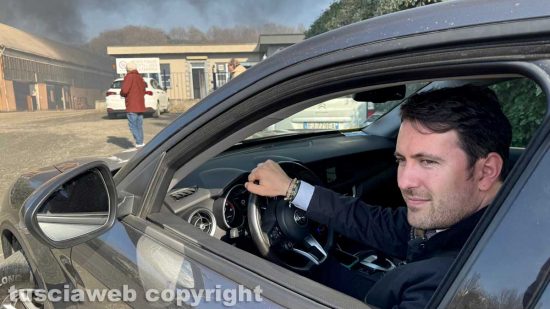 Bagnoregio - Incendio allo stabilimento ex Alta - Il sindaco Luca Profili