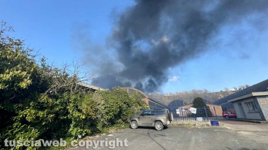 Bagnoregio - Incendio allo stabilimento ex Alta
