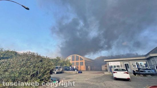 Bagnoregio - Incendio allo stabilimento ex Alta