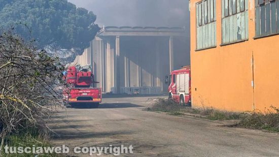 Bagnoregio - Incendio allo stabilimento ex Alta