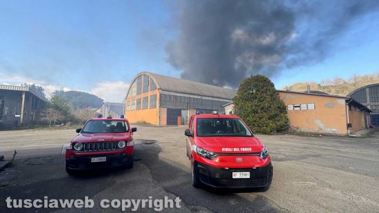 Bagnoregio - Incendio allo stabilimento ex Alta