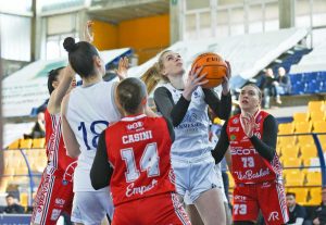 Myklebust in azione con l'Ants Basket