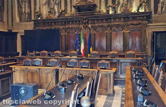 Viterbo - La sala del consiglio comunale