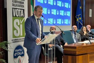 Referendum giustizia - L'iniziativa Fdi con Andrea Delmastro