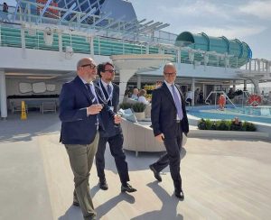 Rotelli e De Carolis in visita alla Norwegian Luna