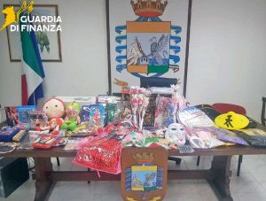 Viterbo - Guardia di finanza - Sequestrati giocattoli
