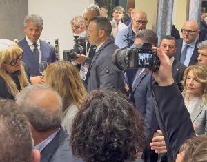 Verona - Giorgia Meloni allo stand Cotarella