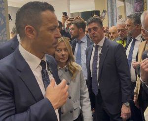 Verona - Giorgia Meloni allo stand Cotarella