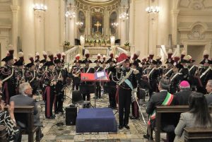 Civita Castellana - La banda dell'Arma dei carabinieri in duomo
