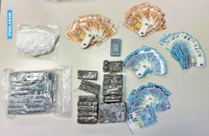 Viterbo - Polizia - La droga sequestrata in centro