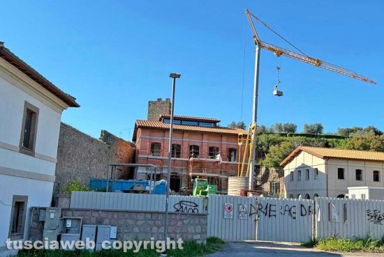 Viterbo - Lavori all'interno di valle Faul