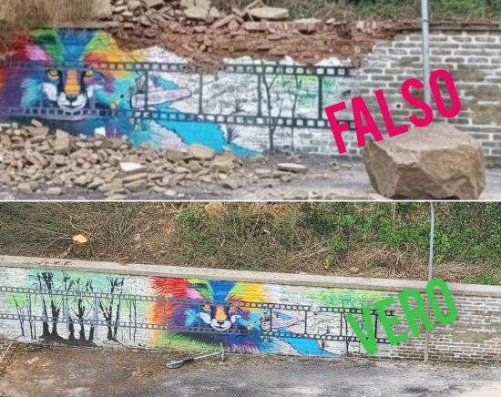 Bassano Romano - Le foto del muro a piazza Gramsci