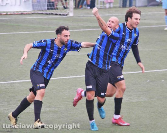Fè festeggia il gol del Civitavecchia