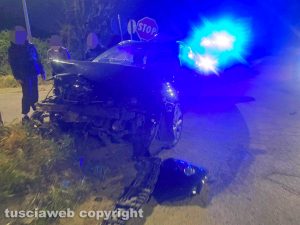 Viterbo - Scontro in strada Bagni