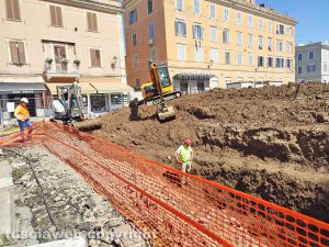 Civitavecchia - Scavi fino a 4 metri alla piazza del Mercato