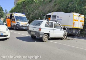 Viterbo - Incidente sulla Cassia sud