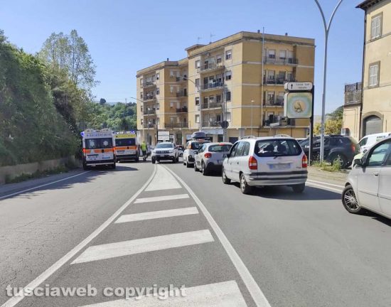 Viterbo - Incidente sulla Cassia sud - La fila