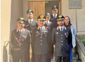 Il generale di corpo d’armata Aldo Iacobelli in visita alle stazioni della provincia di Viterbo