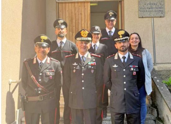 Il generale di corpo d’armata Aldo Iacobelli in visita alle stazioni della provincia di Viterbo