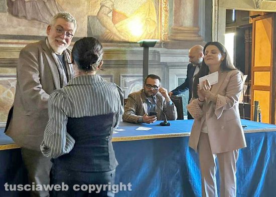 Convegno sul palazzo di Federico II - La sindaca Chiara Frontini e l'assessore Alfonso Antoniozzi