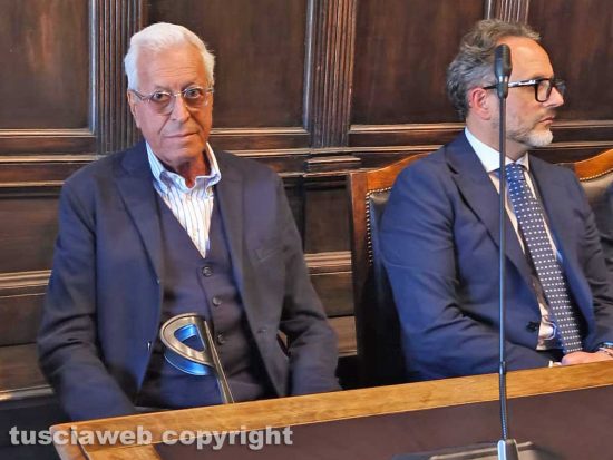 Viterbo - Consiglio straordinario 80 anni - A sinistra Pio Marcoccia