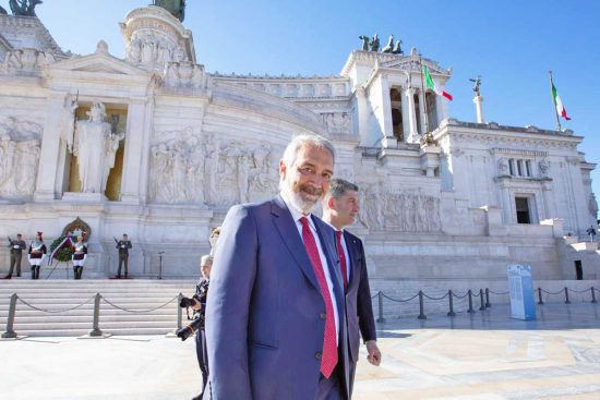 Il presidente della regione Lazio, Francesco Rocca