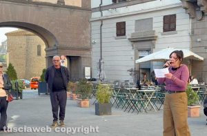 Flotilla fermata nel Mediterraneo, protesta a piazza del Comune - Sandra Gasbarri, presidente Arci 