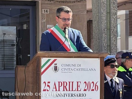 Civita Castellana - Le celebrazioni del 25 aprile - Il sindaco Giampieri