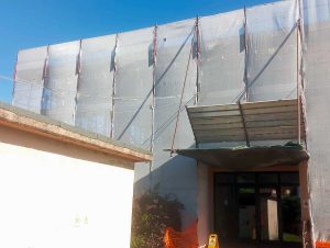 Fabrica di Roma - L'impalcatura della scuola dell'Infanzia Don Milani