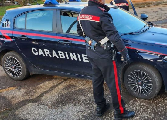 Intervento dei carabinieri