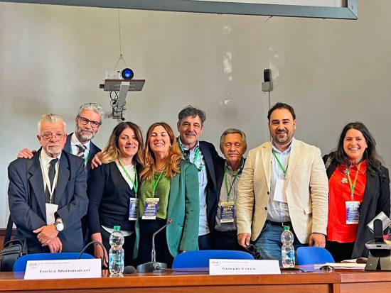 La segreteria della Uila Lazio assieme a Enrica Mammucari