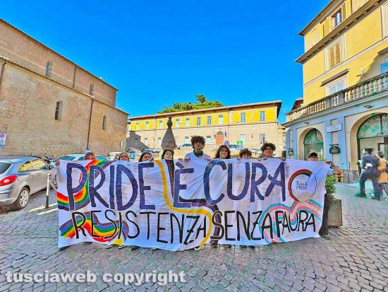 Viterbo - Lo striscione del Tusciapride 2026