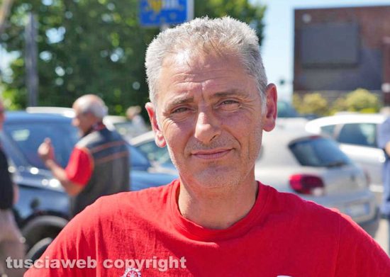 Viterbo - Il raduno di motociclisti in ricordo di Riccardo Delle Monache - Mirko Fanelli presidente club Desmotuscia