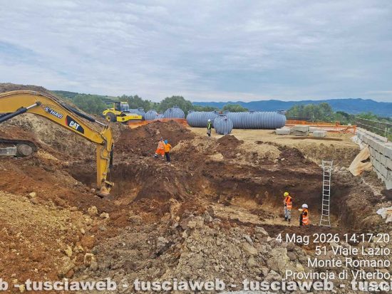 Monte Romano – I lavori per la realizzazione della tratta superstradale Monte Romano Est – Tarquinia della Trasversale
