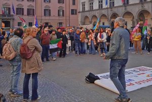 Viterbo - Presidio in piazza del Plebiscito per la Flotilla