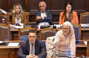 Viterbo - Consiglio comunale - Micci e Chiatti, dietro Troncarelli, Ricci e Sanna