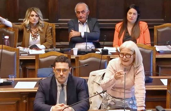 Viterbo - Consiglio comunale - Micci e Chiatti, dietro Troncarelli, Ricci e Sanna