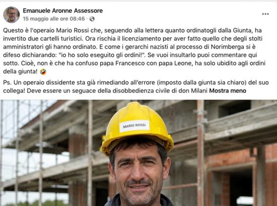 Il post pubblicato da Emanuele Aronne (assessore Urbanistica)
