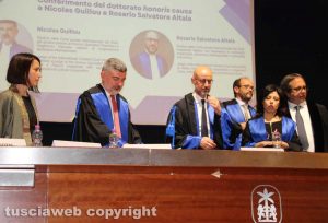 Unitus - Dottorato honoris causa In diritto dei mercati europei e globali a Nicolas Guillou e Rosario Salvatore Aitala
