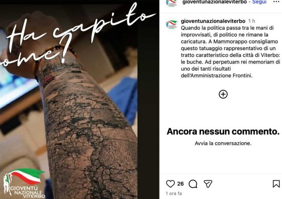 Il post di Gioventù Nazionale