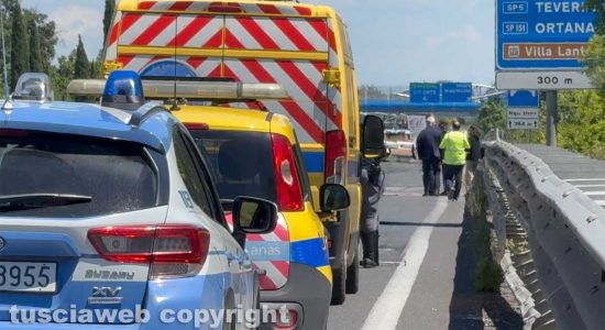 Viterbo - Riccardo Delle Monache morto sulla superstrada - Il sopralluogo