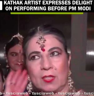 Roma - La viterbese Rossella Fanelli si è esibita per il primo ministro indiano Narendra Modi
