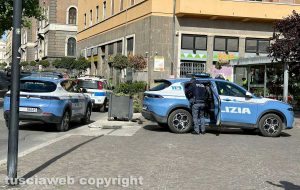 Viterbo - Intervento della polizia al Sacrario