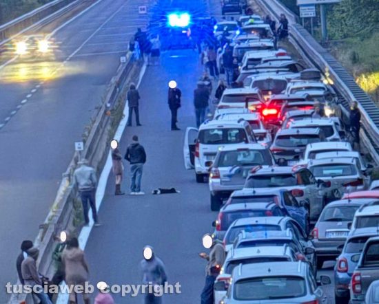 Motociclista muore sulla superstrada, traffico bloccato in direzione Orte