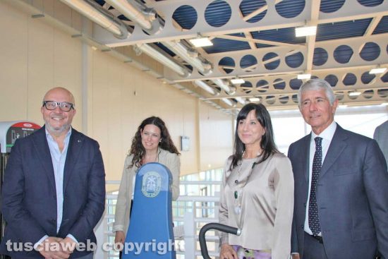 La visita del ministro dello Sport Andrea Abodi al PalaUnitus - Mauro Rotelli, Antonella Sberna e Tiziana Laureti