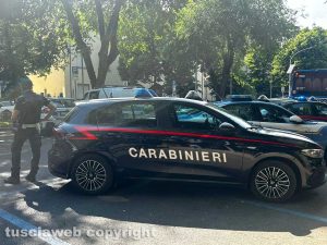Viterbo - Polizia, polizia locale e carabinieri in viale Trento
