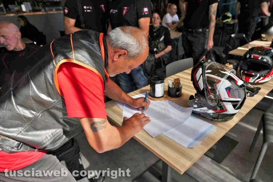 Viterbo - Il raduno di motociclisti in ricordo di Riccardo Delle Monache