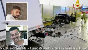 Schianto all’alba sulla Pontina - Morti Simone Lauretti e Alessandro Buglione